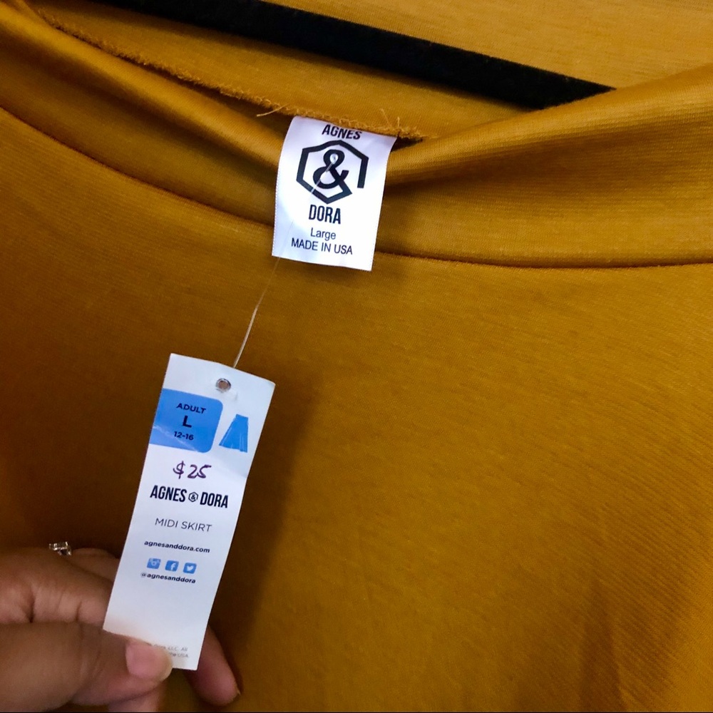 *SALE* Agnes & Dora MIDI Skirt in Mustard